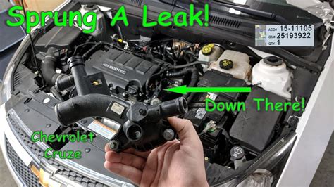 chevy cruze antifreeze leak|Chevy Cruze sprung a Leak! Coolant Leak Repair!